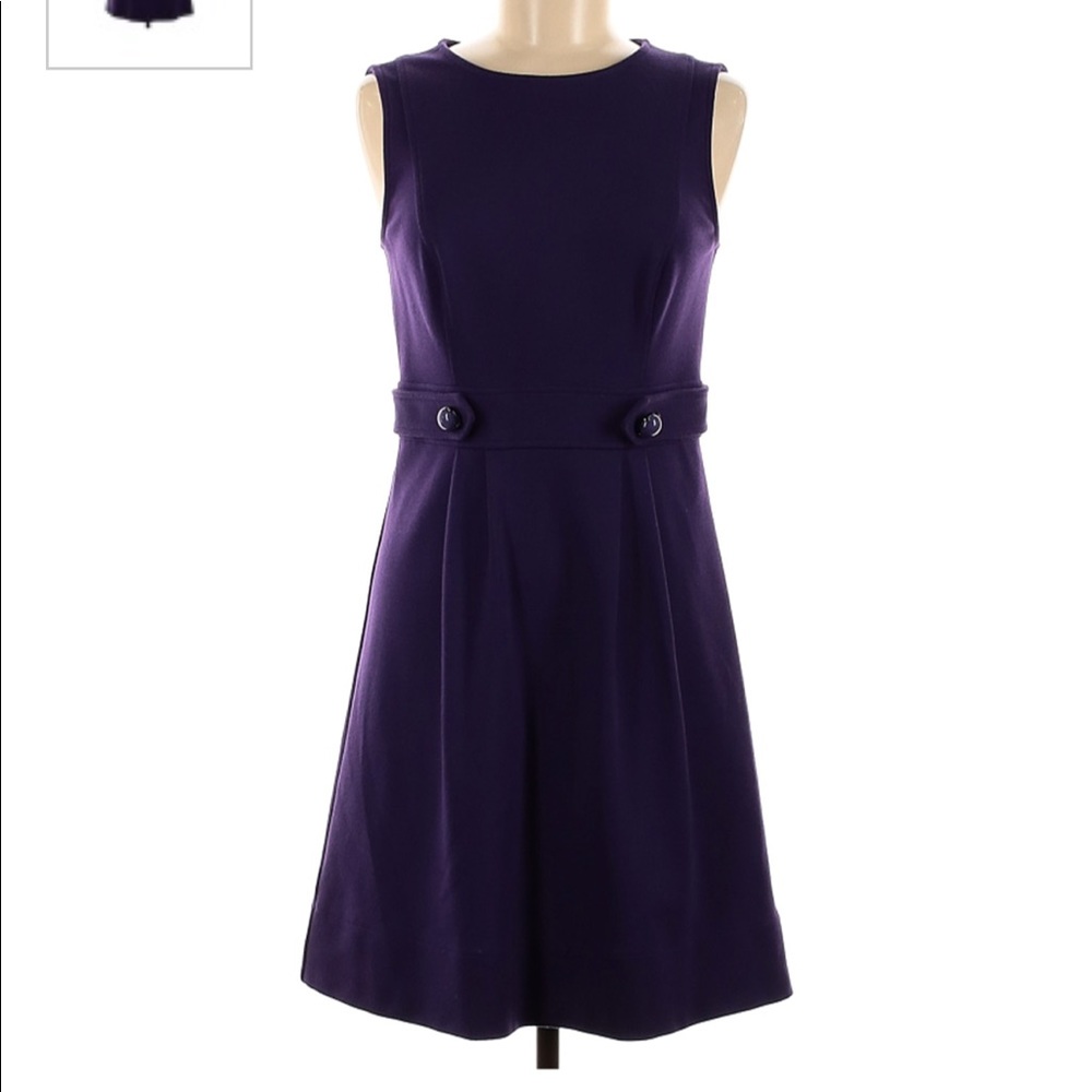 Shoshanna Purple Dress with Belted Waist